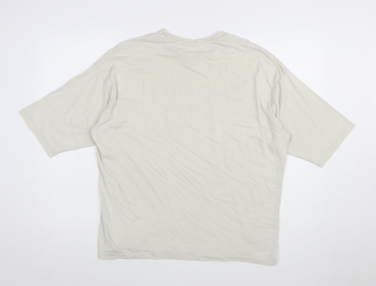 ASOS DESIGN Men’s Beige Paris Print Relaxed Fit T-Shirt XS