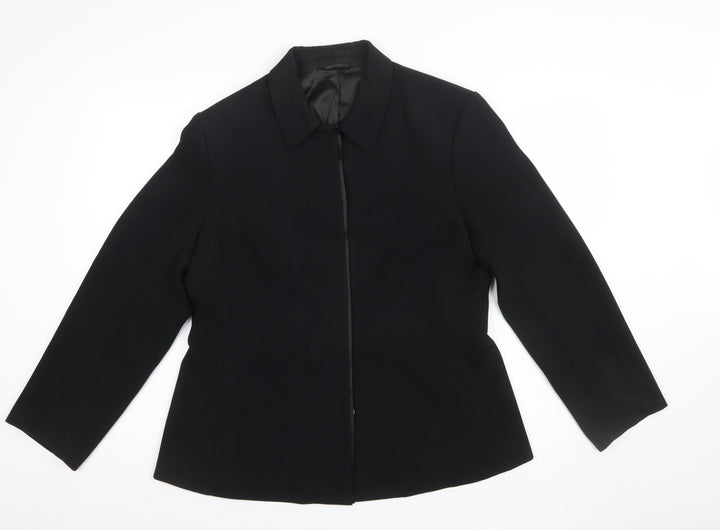 Next Women Black Poly Blazer UK 16 Lined Business Formal Jacket
