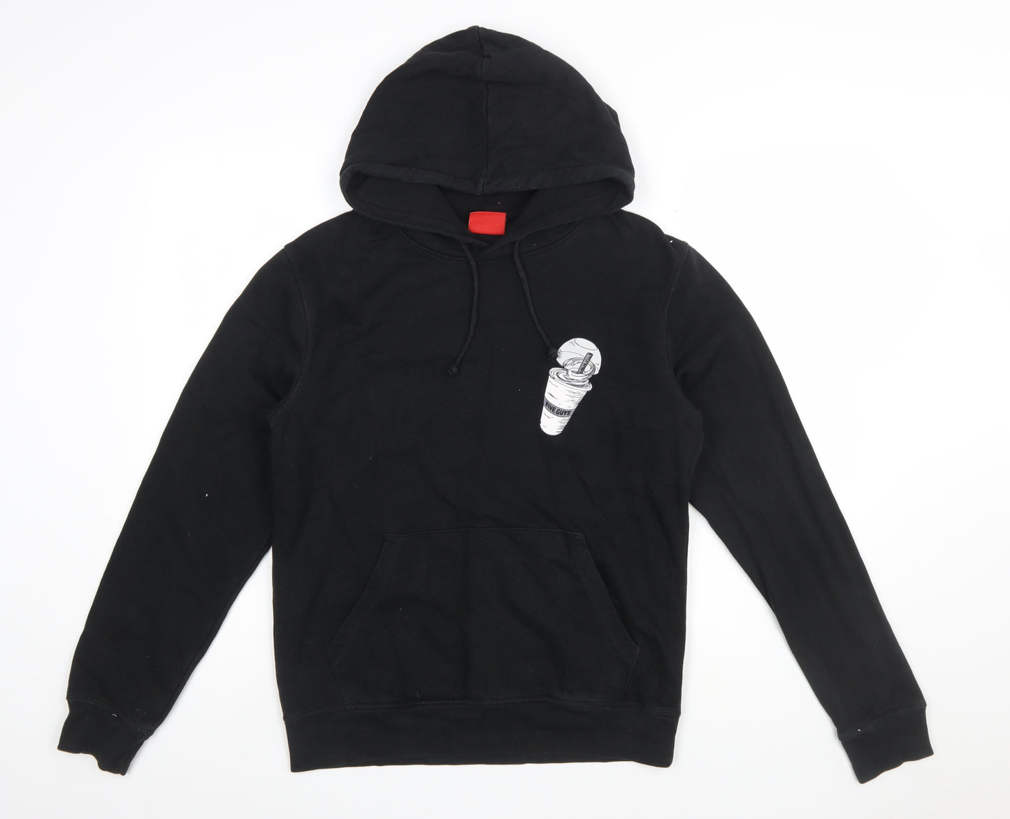Five Guys Mens Black XS Pullover Hoodie Graphic Print