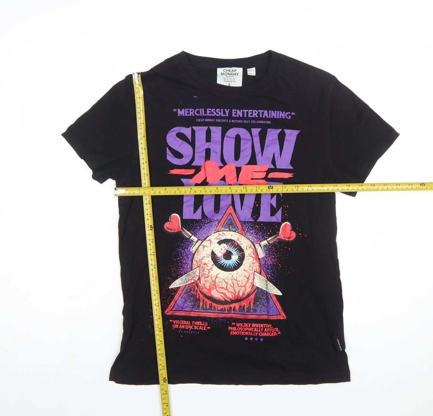 Cheap Monday Women's Black Graphic T-Shirt Size S