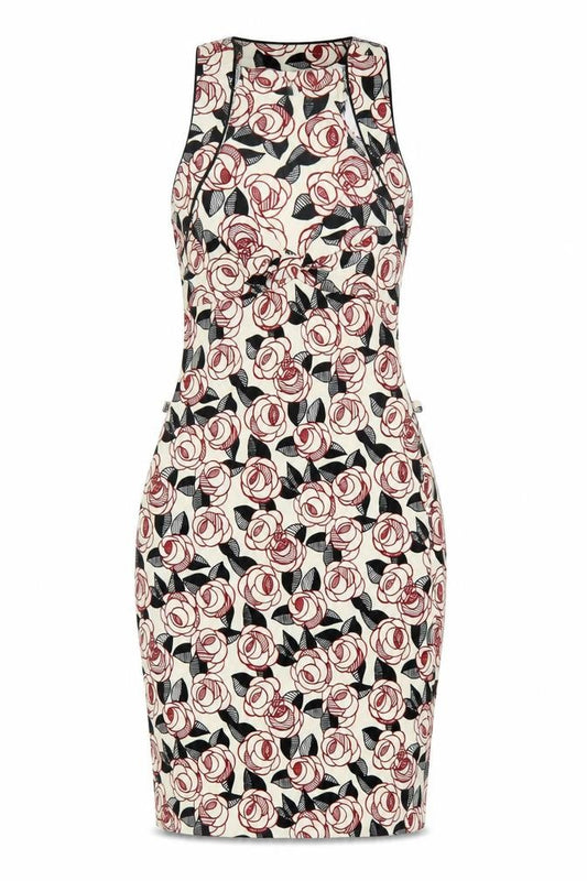 Front view of Kookai Women’s Multicoloured Floral Bodycon Dress, size UK 8