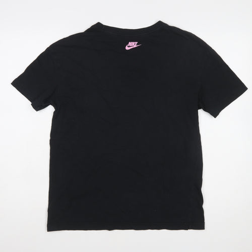 Nike Women’s Black Graphic Lips Print Cotton T-Shirt Size S