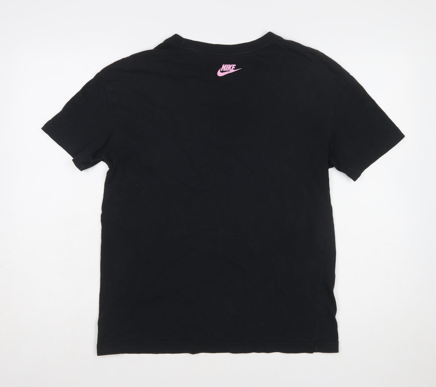 Nike Women’s Black Graphic Lips Print Cotton T-Shirt Size S