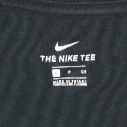 Nike Women’s Black Graphic Lips Print Cotton T-Shirt Size S