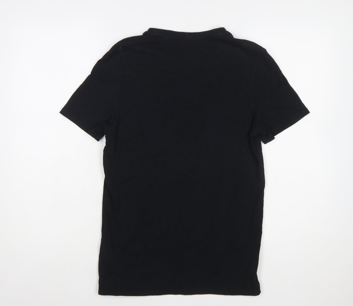 Guess Women Black Slim Fit Cotton T-Shirt Size S