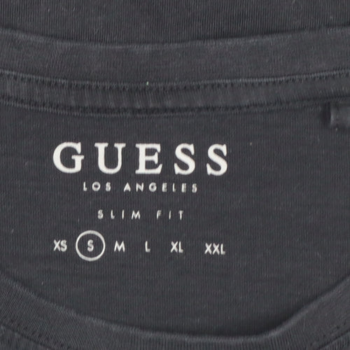 Guess Women Black Slim Fit Cotton T-Shirt Size S