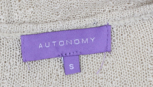 Autonomy Women's Beige Wrap Knit Cardigan Jumper S