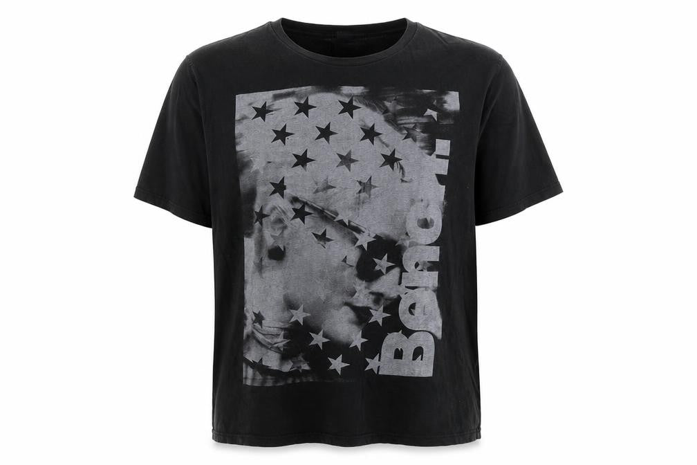 Bench Mens Black XL Graphic Print Crew Neck T-Shirt