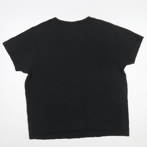 Bench Mens Black XL Graphic Print Crew Neck T-Shirt