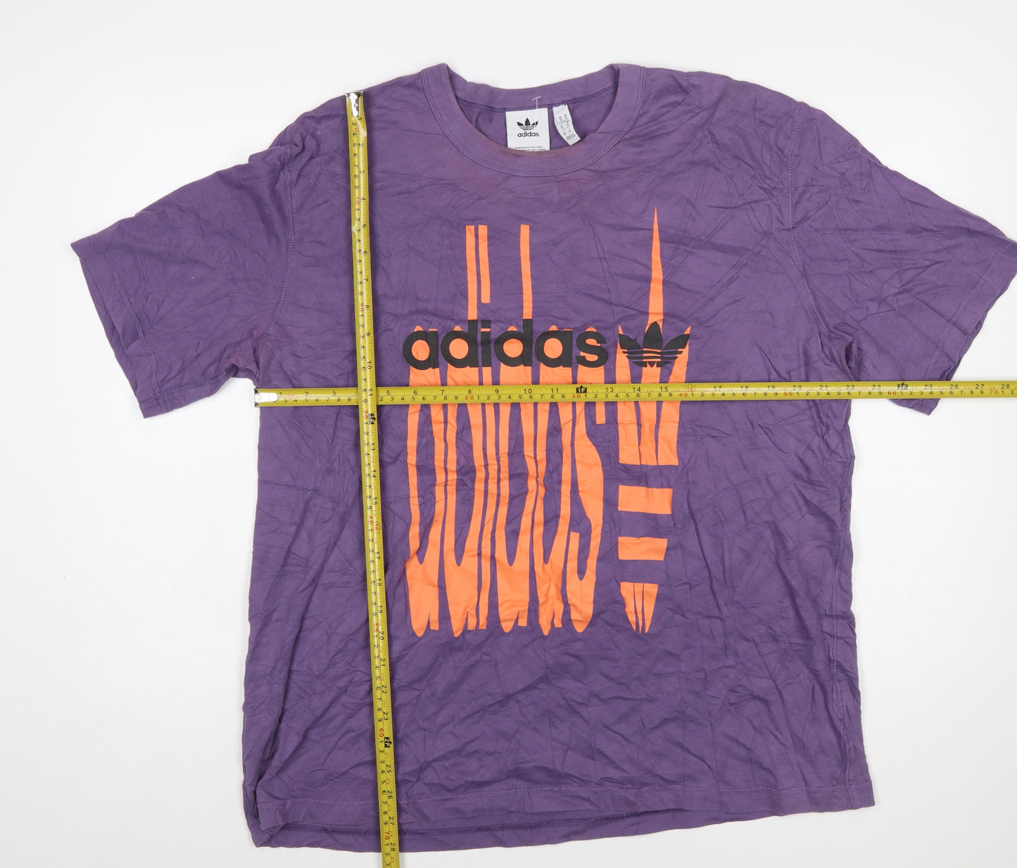 Adidas Men's Purple Graphic Logo T-Shirt XL Sportswear Top