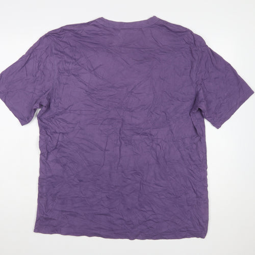 Adidas Men's Purple Graphic Logo T-Shirt XL Sportswear Top
