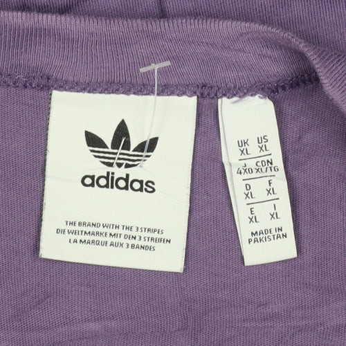 Adidas Men's Purple Graphic Logo T-Shirt XL Sportswear Top