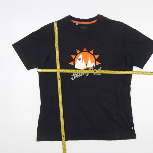 Monsoon Women’s Black Graphic Cotton T-Shirt Size M
