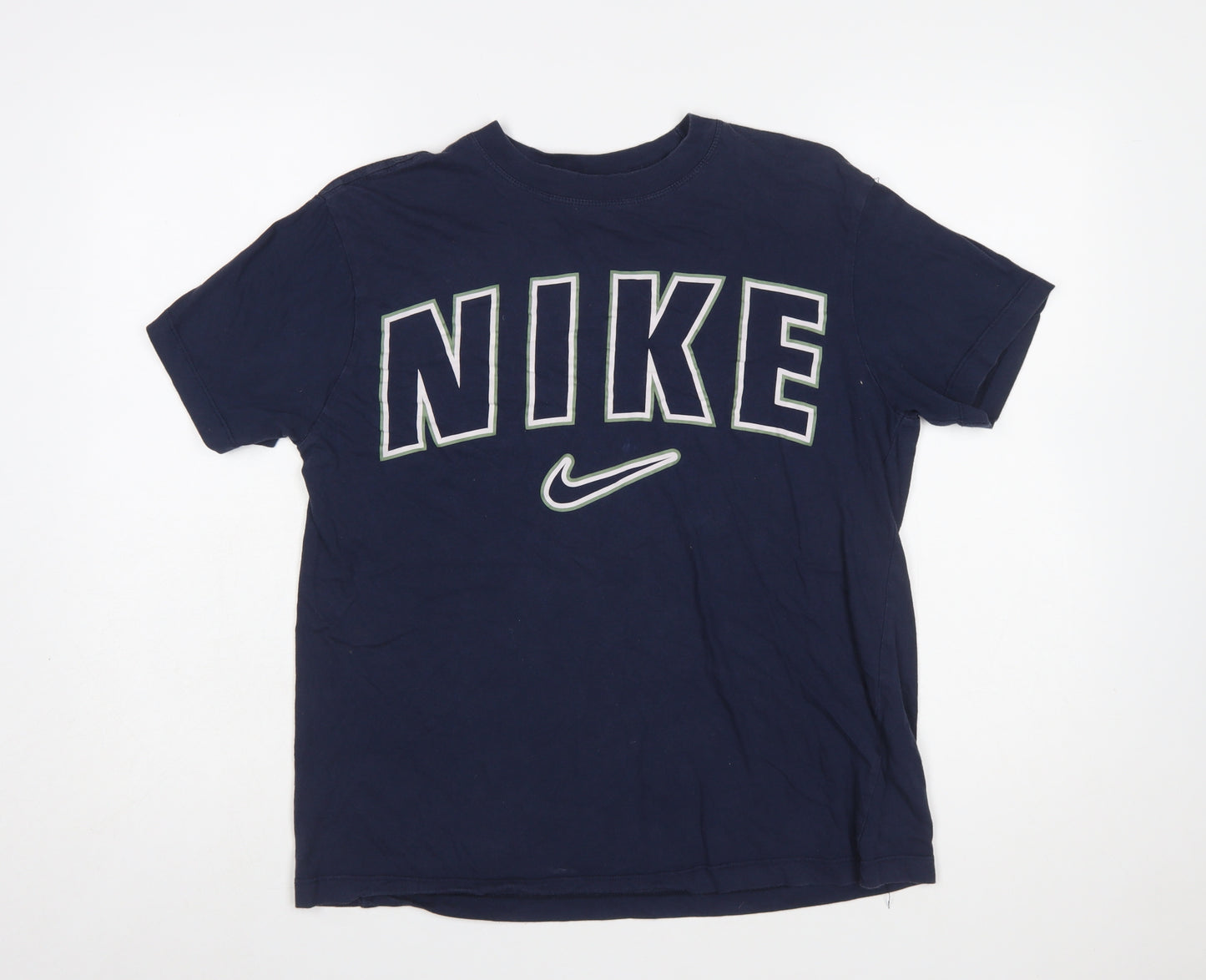 Nike Men's Blue Small Regular Fit Graphic Sports T-Shirt