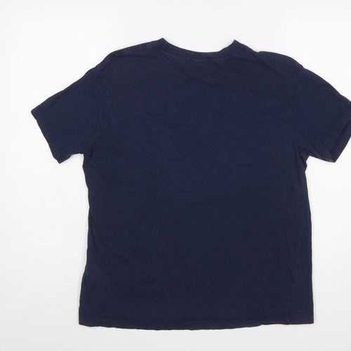 Nike Men's Blue Small Regular Fit Graphic Sports T-Shirt