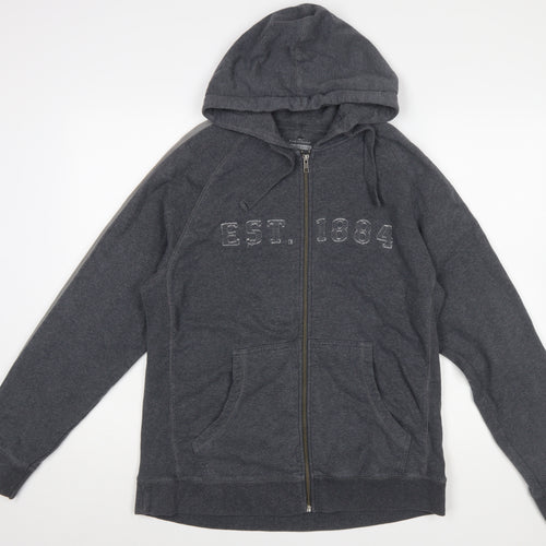 Marks and Spencer Men’s Grey Full Zip Hoodie Large Blue Harbour