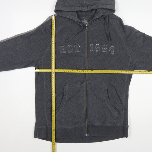 Marks and Spencer Men’s Grey Full Zip Hoodie Large Blue Harbour