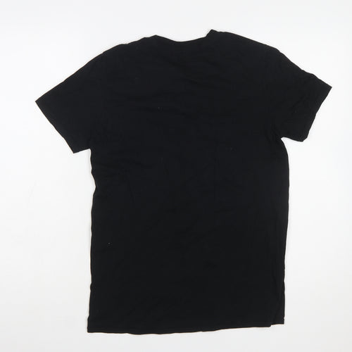 boohooMAN Men's Black OFFICIAL Graphic Cotton T-Shirt Size S
