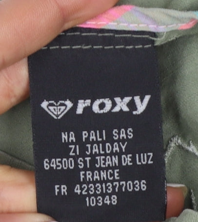 Roxy Women's Green Cotton Military Jacket Size S Casual