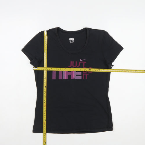 Nike Women's Black Crew Neck Fit Dry Sports T-Shirt Size M