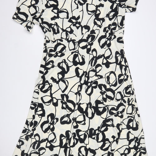 Marks and Spencer Women’s Black Floral Fit & Flare Dress Size 20