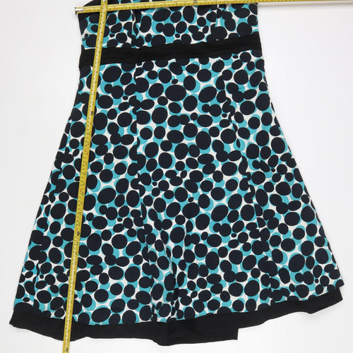 John Rocha Women’s Blue Polka Dot Strapless A-Line Dress Size 18