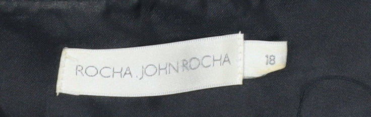 John Rocha Women’s Blue Polka Dot Strapless A-Line Dress Size 18