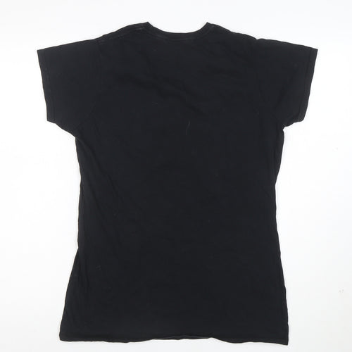Steven Rhodes Women Black XL Witch Graphic Cotton T-Shirt