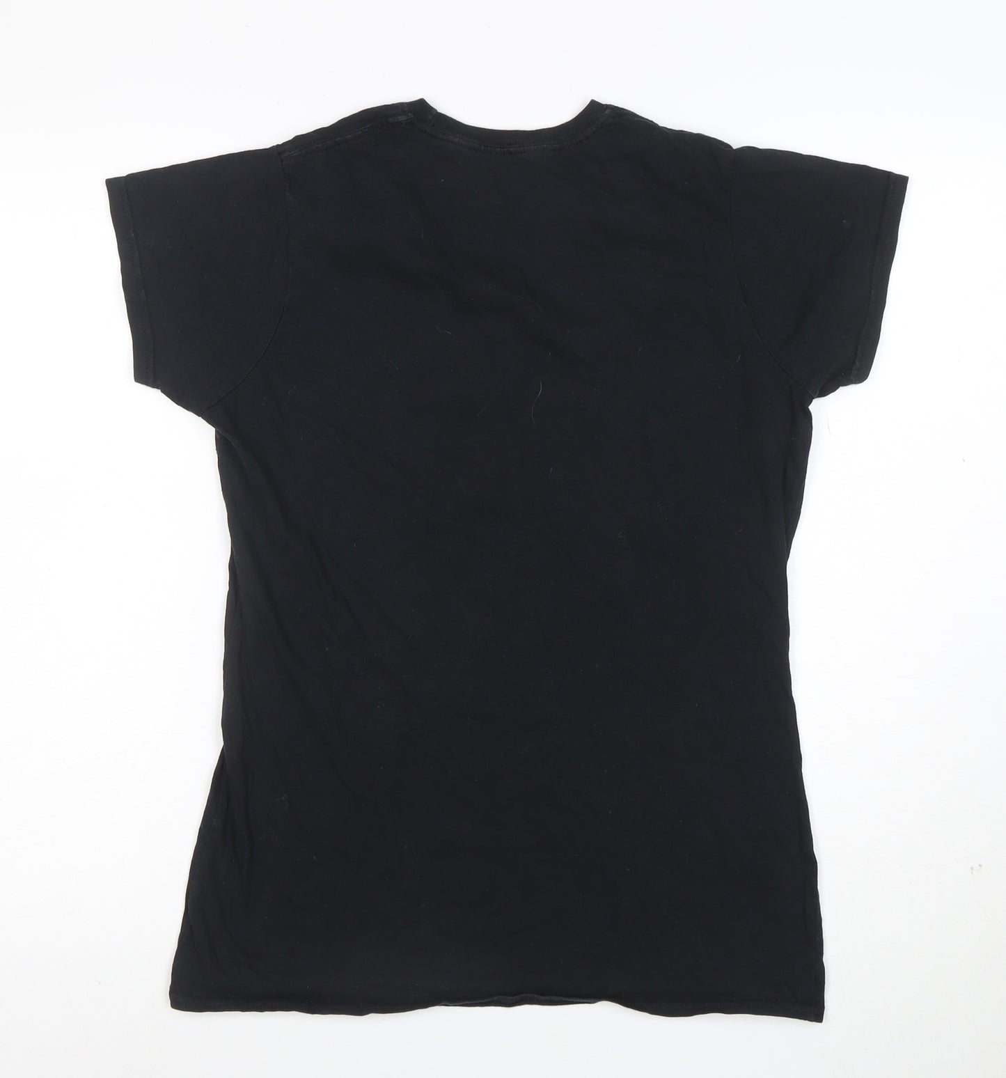 Steven Rhodes Women Black XL Witch Graphic Cotton T-Shirt