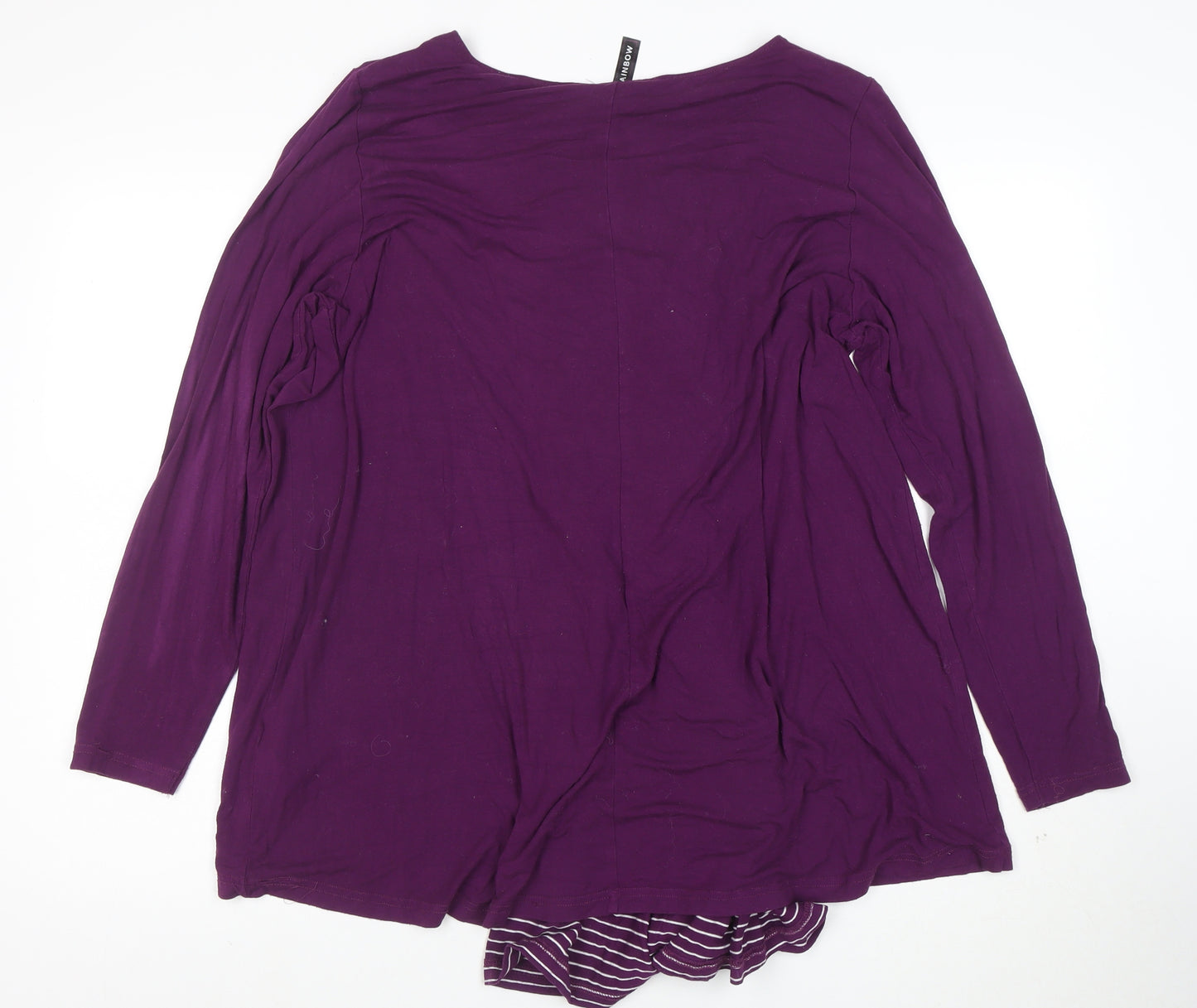 Rainbow Women's Purple Long Sleeve Jersey T-Shirt Size XL