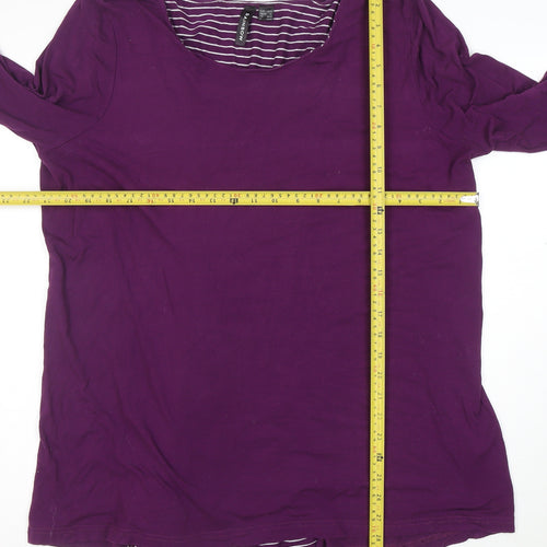 Rainbow Women's Purple Long Sleeve Jersey T-Shirt Size XL