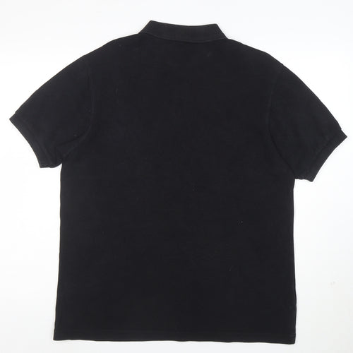 Fred Perry Men's Black Cotton Polo Shirt Size M Regular Fit