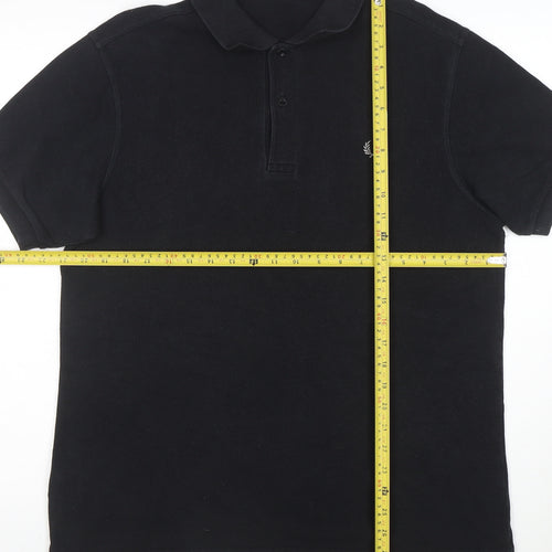 Fred Perry Men's Black Cotton Polo Shirt Size M Regular Fit