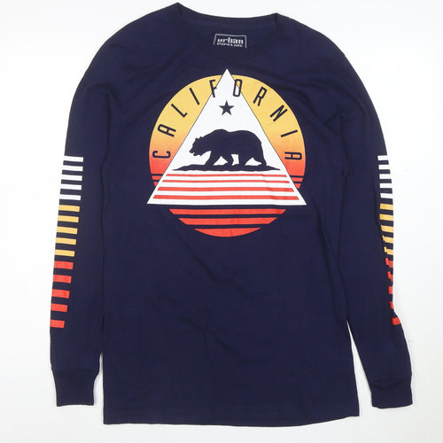 Urban Pipeline Men's Navy California Long Sleeve Graphic T-Shirt Size S