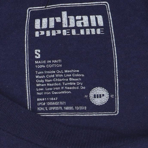 Urban Pipeline Men's Navy California Long Sleeve Graphic T-Shirt Size S