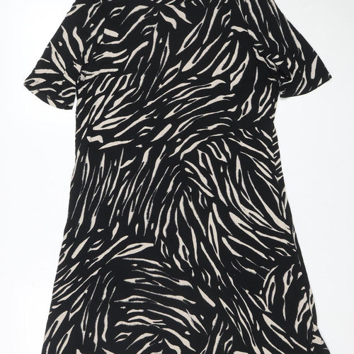 Marks and Spencer Women’s Black Animal Print Shift Dress Size 12
