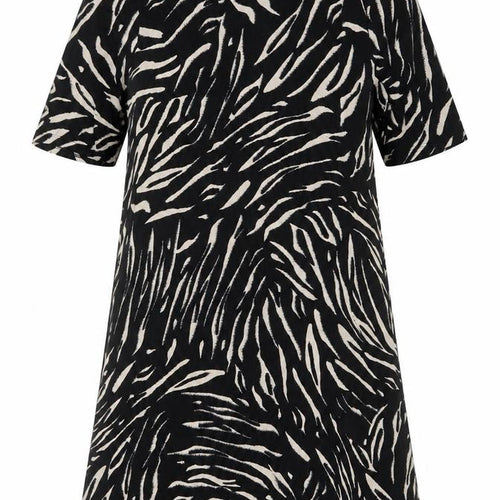Marks and Spencer Women’s Black Animal Print Shift Dress Size 12