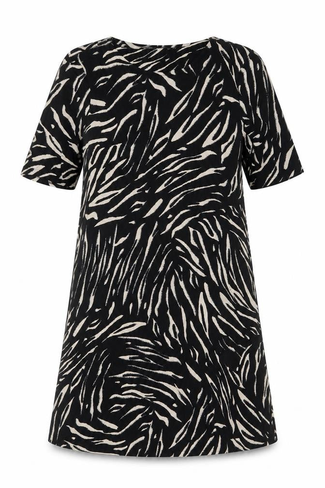 Marks and Spencer Women’s Black Animal Print Shift Dress Size 12