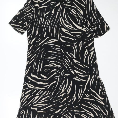 Marks and Spencer Women’s Black Animal Print Shift Dress Size 12
