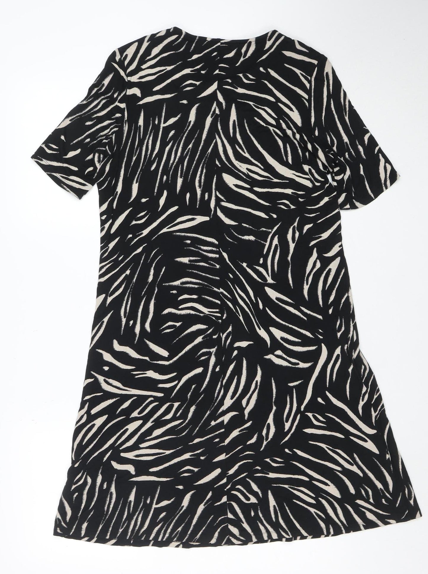 Marks and Spencer Women’s Black Animal Print Shift Dress Size 12