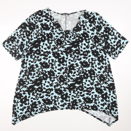 Bonmarché Women’s Blue Floral Viscose Tunic Blouse Size 20