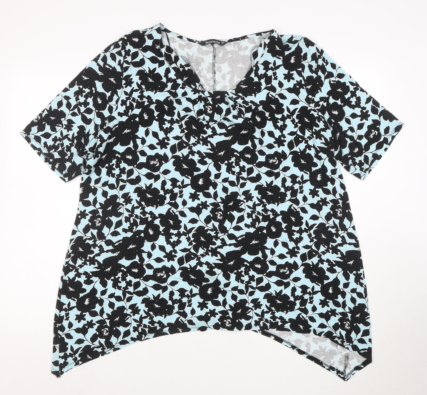 Bonmarché Women’s Blue Floral Viscose Tunic Blouse Size 20