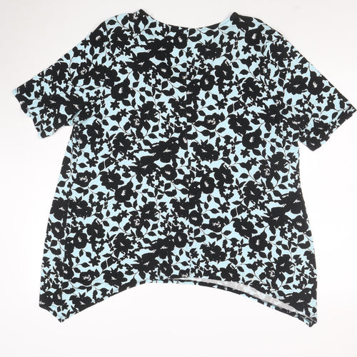 Bonmarché Women’s Blue Floral Viscose Tunic Blouse Size 20