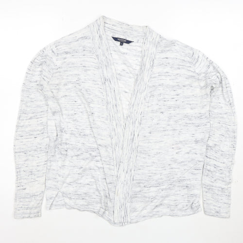 Maine New England Women's White Knit Open Cardigan Size 14