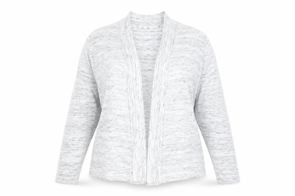 Maine New England Women's White Knit Open Cardigan Size 14