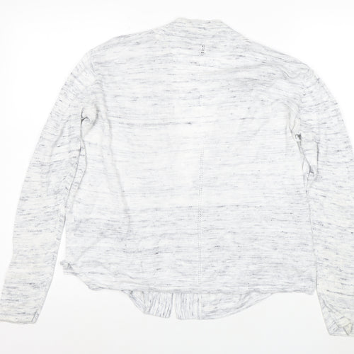 Maine New England Women's White Knit Open Cardigan Size 14