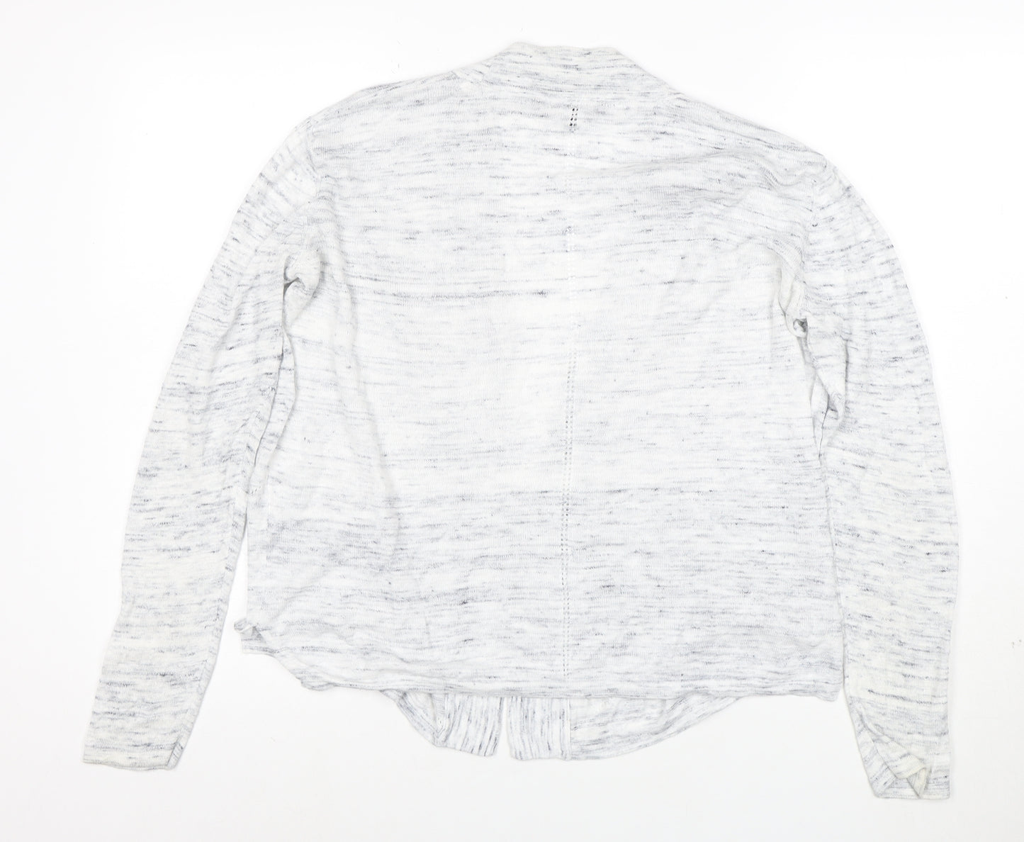 Maine New England Women's White Knit Open Cardigan Size 14