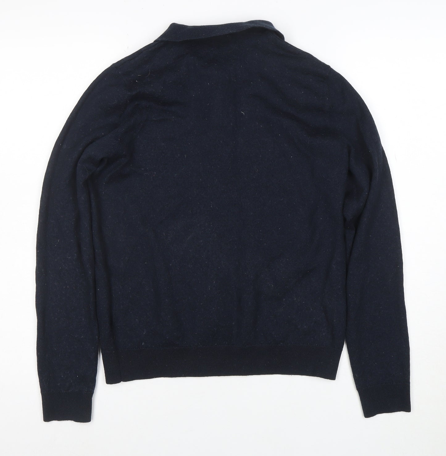 Kin by John Lewis Women's Navy Blue Wool Henley Jumper Size M
