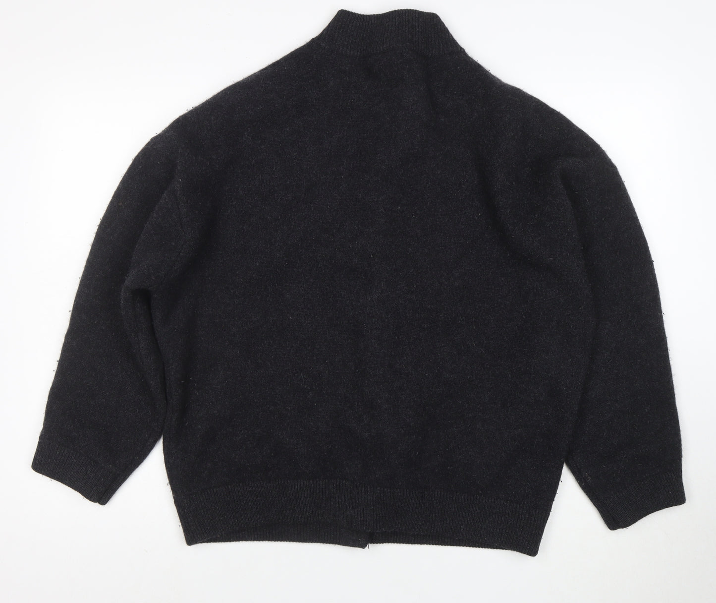 Massimo Dutti Womens Black Wool Short Jacket Size S