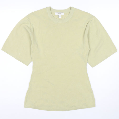 Marks and Spencer Women’s Beige Short Sleeve Knit T-Shirt Size S